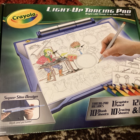 CRAYOLA Brand New Light Up Tracing Pad Bright LED, Ultra Thin Tablet - Picture 2 of 9